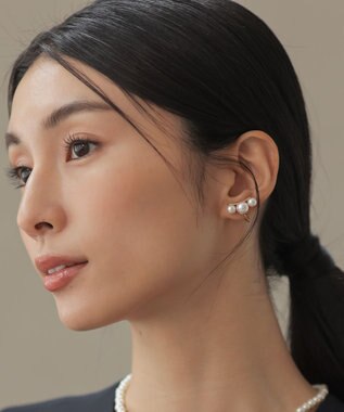  スリーフェイクパールイヤリング