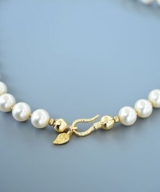 monshiro ラウンドガラスパールネックレス ホワイト