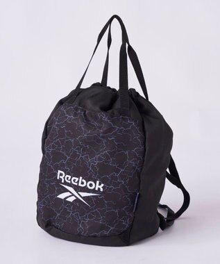OP／FILA 【Reebok】ブランドロゴ入り巾着型ナップサック ブラック