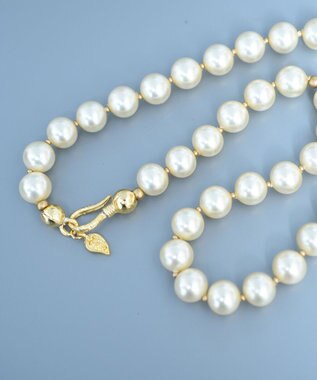 monshiro ラウンドガラスパールネックレス ホワイト