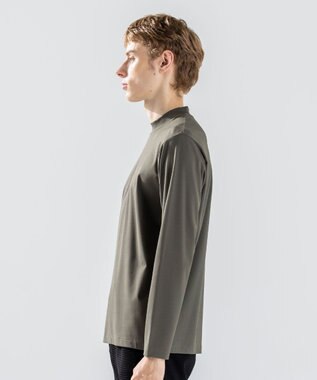 JOSEPH HOMME ハイゲージベアスムース　モックネック長袖Ｔシャツ ダークグリーン系