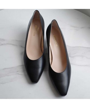 Pointer 【5cmヒール】日本製 高級本革プレーンパンプス ブラック