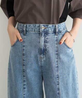 YECCA VECCA 綿麻バギーデニムパンツ Light Indigo