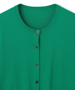 UNFILO L スゴ機能美 ハーフスリーブ カーディガン グリーン