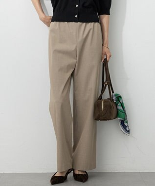 【撥水加工/洗える】ドライ2WAYストレッチ ドロスト ワイド パンツ