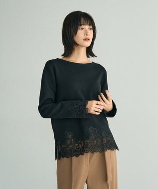 YECCA VECCA レースヘムニット Black