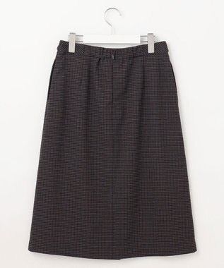 J.PRESS LADIES 【洗える】30/2 TR ドビー ガンクラブ ボックスプリーツ スカート グレー系3