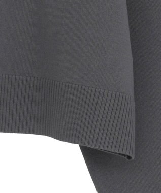 earth music&ecology ロゴ刺繍カーディガン Charcoal Gray