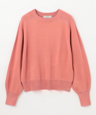 ANY 【洗濯機可】スプリングラグランニット コーラルピンク