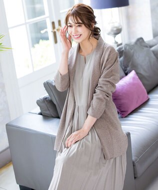 Tiaclasse 【洗える】プリーツワンピース グレー