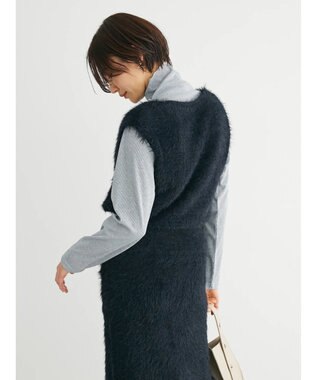 Green Parks ・Ｐｅｔｉｔ　Ｆｌｅｕｒ　シャギーニットベスト Black