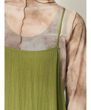 CRAFT STANDARD BOUTIQUE 切替ティアードキャミワンピース Khaki