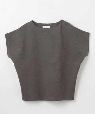 ANY L 【洗濯機可/接触冷感/UVカット/アンチピリング】ドライポンチフレンチスリーブプルオーバー モカ