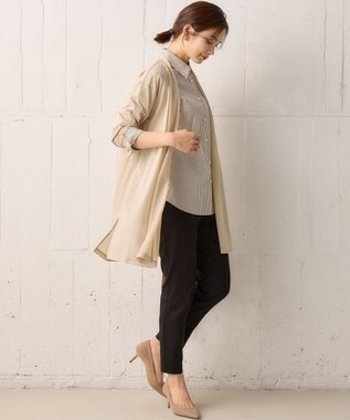 組曲 【WEB限定】ストレッチテーパード パンツ ブラック系