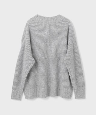 GRACE CONTINENTAL ラメ畦ニットトップ グレー