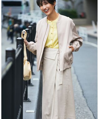 ICB 【洗える】Vi/Peブッチャー ラップデザインスカート トープ系