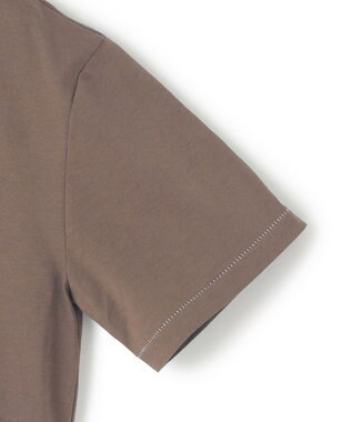 BEIGE， 【洗える】VERONICA / カラーステッチ半袖クルーネックＴシャツ Slate