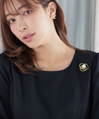 Tiaclasse サークルパールブローチ ゴールド