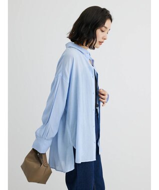 Green Parks ワッシャービッグシャツ Sax