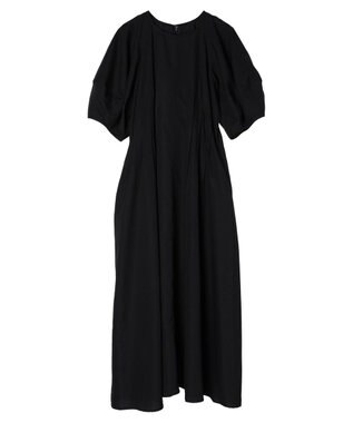 Green Parks ボリューム袖ロングワンピース Black