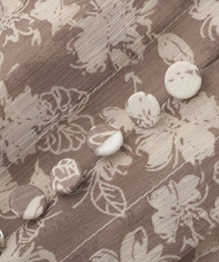 YECCA VECCA 花柄プリーツワンピース Beige