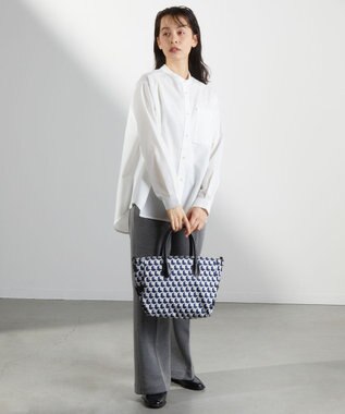 Y'SACCS キュービックモノグラム　2WAYトート　Sサイズ ネイビー