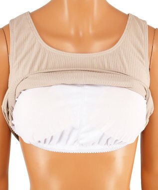 San-ai Resort（三愛水着楽園） WEB限定【紫外線カット(UPF50＋)】リブ素材ラッシュガード付 4点セット水着 ベージュ