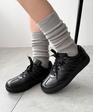 WEGO 2ラインローカットスニーカー ブラック