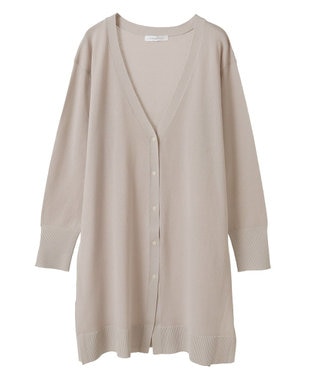 AMERICAN HOLIC ウォッシャブルVネックロングカーディガン Light Beige