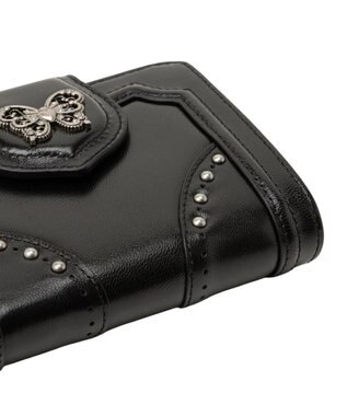 ANNA SUI ナーシャ 口金二つ折り財布 クロ