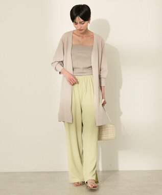 AMERICAN HOLIC ウォッシャブルVネックロングカーディガン Light Beige