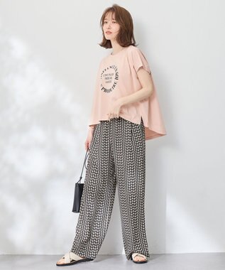 ANY フレンチスリーブロゴTシャツ ピンク