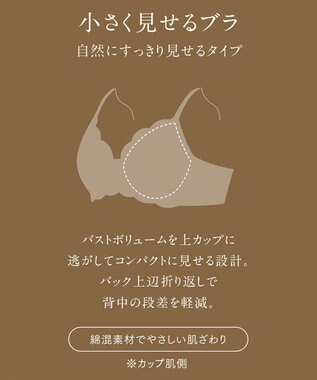 Wing ブラジャー 小さく見せるブラ Wing Lesiage 脇すっきり 背中すっきり 【2850シリーズ】 Gカップまで対応 フルカップ PB2851 ウイング／ワコール コン