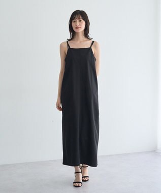 YECCA VECCA 【2点SET】シアーポロシャツ×キャミワンピース Brown