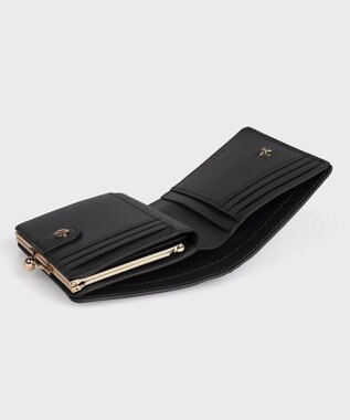 Paul Smith マーケトリースワールラビット がま口2つ折り財布 ブラック