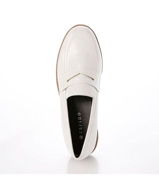 MODE ET JACOMO <carino>【レイン対応】【2WAY】厚底タッセルローファー ホワイト