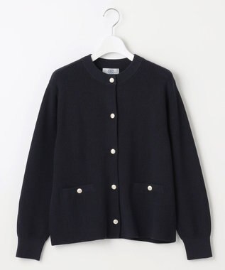 J.PRESS LADIES 【洗える】ORGANIC GASS COTTON クルーネック アウター ネイビー系