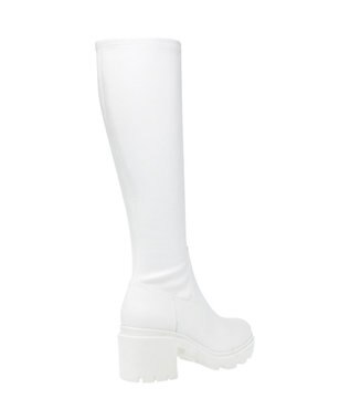 STEVE MADDEN ABERDEEN ストレッチロングブーツ ホワイト