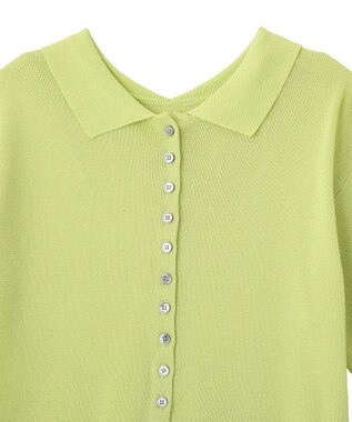 earth music&ecology 前後2WAYポロニット Light Green