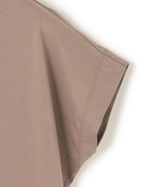 ICB L 【WEB限定・洗える】綿エステル天竺 へプラムカットソー モカ系