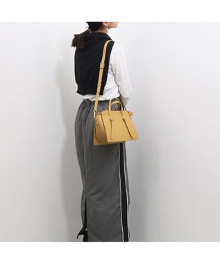 UNBILLION カシュカシュ cachecache / 結びハンドルバンドバッグ マスタード