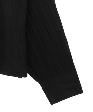 Green Parks サイドドロストショート丈シャツ（無地） Black