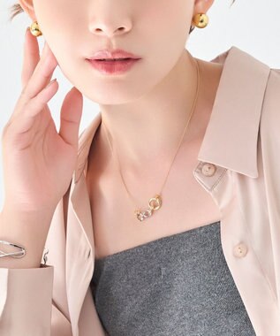 Phoebe 【金属アレルギー対応】ミックスループメタルネックレス　ゴールド　ニッケルフリー ゴールド