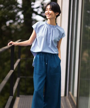 接触冷感 Uvケア 清涼リネン ワイドパンツ Any Fam L ファッション通販 公式通販 オンワード クローゼット