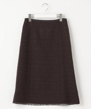 J.PRESS LADIES ミルドウールリバーチェック スカート ブラウン系3