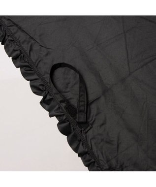 UNBILLION カシュネ cachenez / PUヒートカットフリル3段折りたたみ傘 ブラック