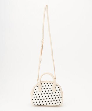 UNBILLION perche 牛革ハラコタイプ×ゴートハーフムーン2wayボストン アイボリー