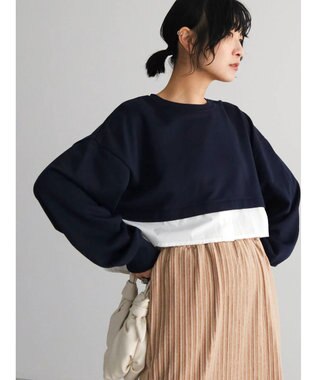 Green Parks ・ＥＬＥＮＣＡＲＥ　ＤＵＥレイヤードウラケプルオーバー Navy