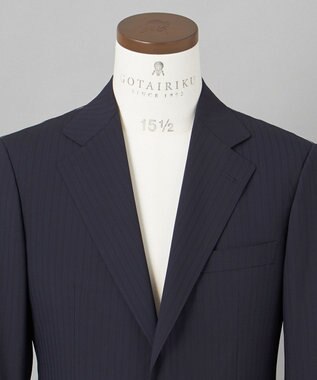 GOTAIRIKU 【御幸毛織】 WOOL×SOLOTEX ストレッチスーツ（平織/ネイビー） ネイビー系1