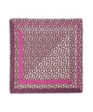 MOONBAT FURLA(フルラ）レオパードウールスカーフ 80×80㎝ ワイン